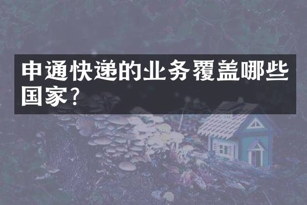 申通快递的业务覆盖哪些国家？