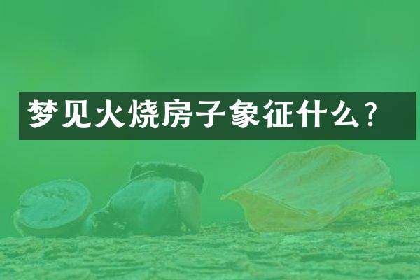 梦见火烧房子象征什么？