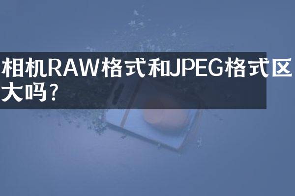 相机RAW格式和JPEG格式区别大吗？