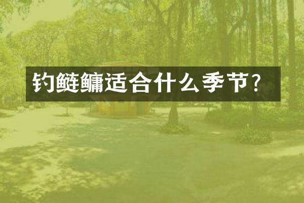 钓鲢鳙适合什么季节？