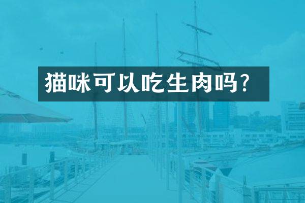 猫咪可以吃生肉吗？