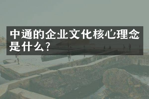 中通的企业文化核心理念是什么？