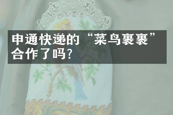 申通快递的&ldquo;菜鸟裹裹&rdquo;合作了吗？