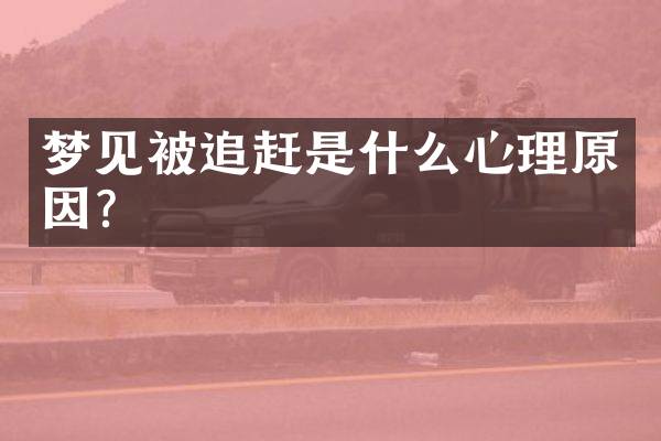 梦见被追赶是什么心理原因？
