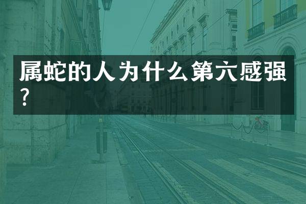 属蛇的人为什么第六感强？