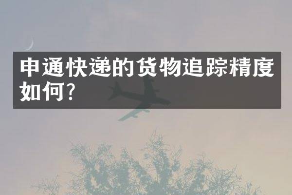 申通快递的货物追踪精度如何？