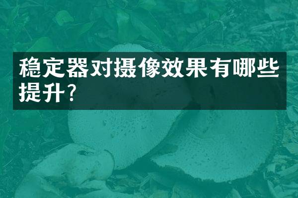 稳定器对摄像效果有哪些提升？