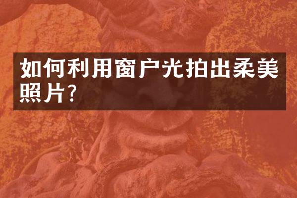 如何利用窗户光拍出柔美照片？