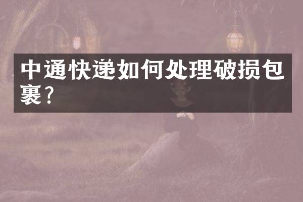 中通快递如何处理破损包裹？