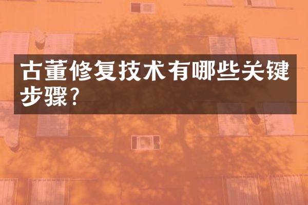 古董修复技术有哪些关键步骤？