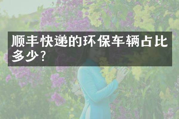 顺丰快递的环保车辆占比多少？