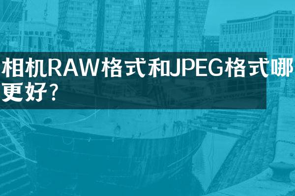 相机RAW格式和JPEG格式哪个更好？