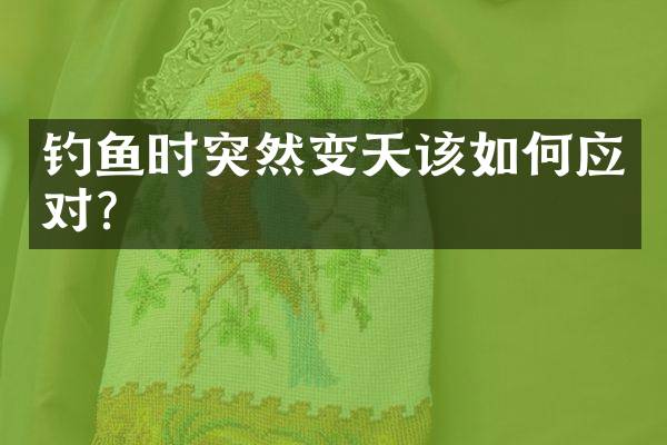 钓鱼时突然变天该如何应对？