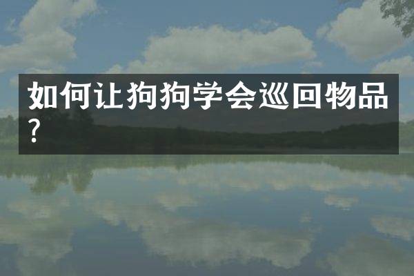 如何让狗狗学会巡回物品？