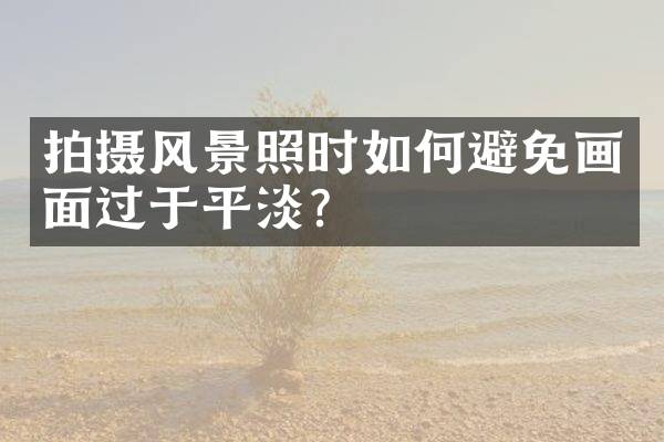 拍摄风景照时如何避免画面过于平淡？