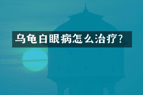 乌龟白眼病怎么治疗？