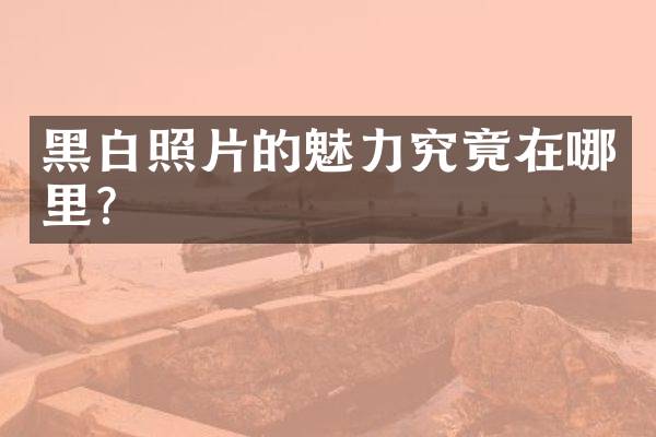 黑白照片的魅力究竟在哪里？