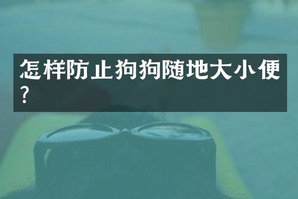 怎样防止狗狗随地大小便？
