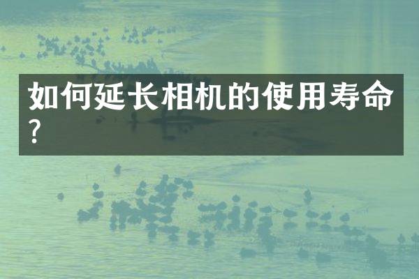 如何延长相机的使用寿命？