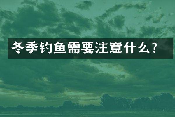 冬季钓鱼需要注意什么？