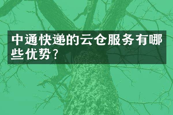 中通快递的云仓服务有哪些优势？