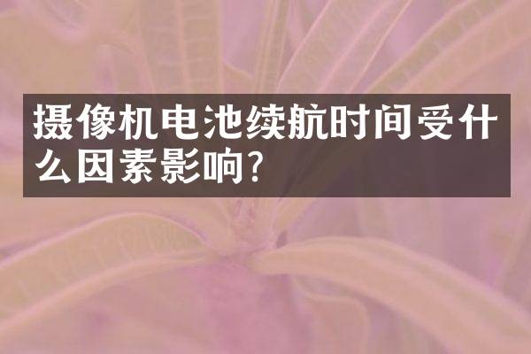 摄像机电池续航时间受什么因素影响？