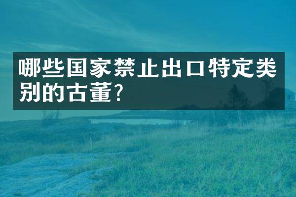 哪些国家禁止出口特定类别的古董？