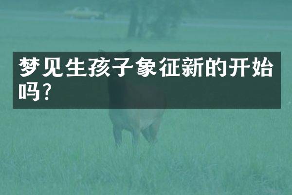 梦见生孩子象征新的开始吗？