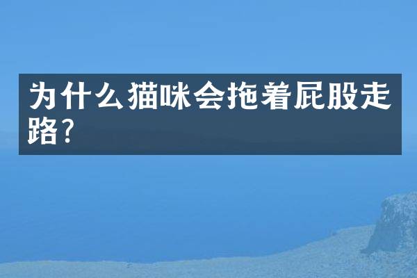 为什么猫咪会拖着屁股走路？