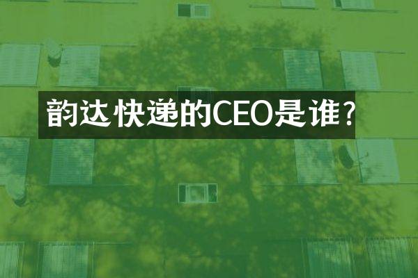 韵达快递的CEO是谁？