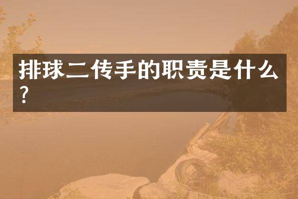 排球二传手的职责是什么？