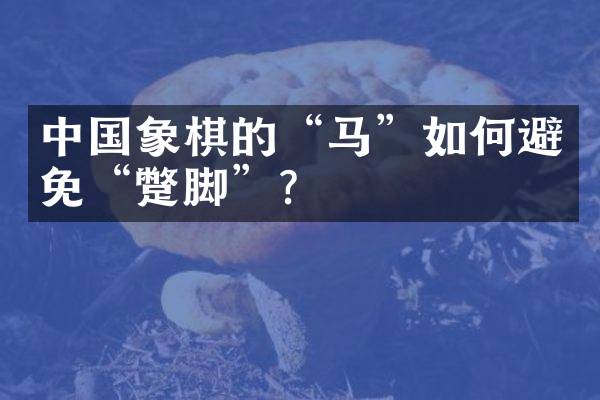 中国象棋的“马”如何避免“蹩脚”？