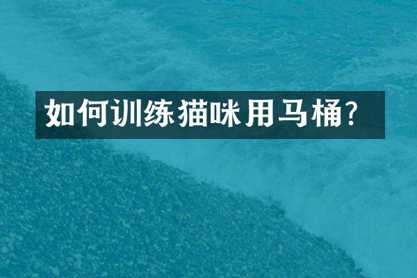 如何训练猫咪用马桶？