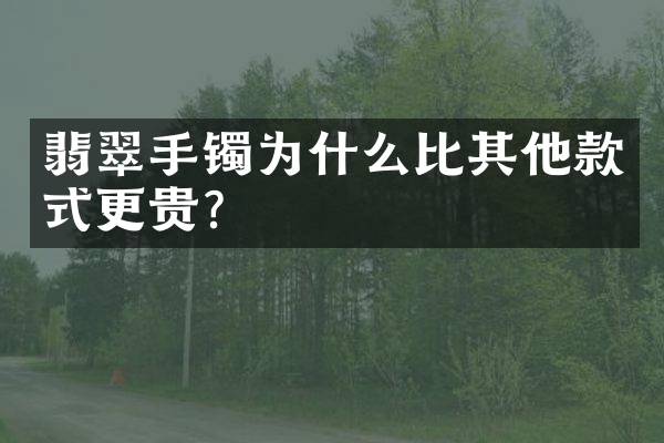 翡翠手镯为什么比其他款式更贵？
