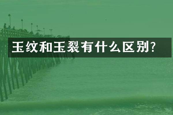 玉纹和玉裂有什么区别？