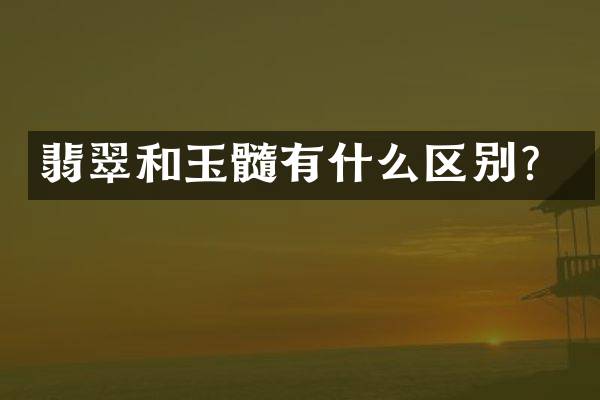 翡翠和玉髓有什么区别？