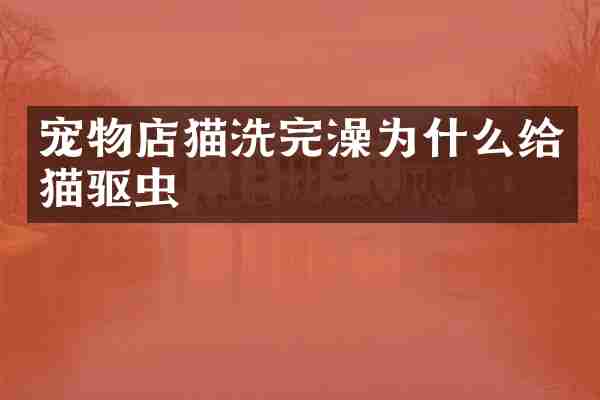 宠物店猫洗完澡为什么给猫驱虫
