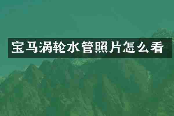 宝马涡轮水管照片怎么看