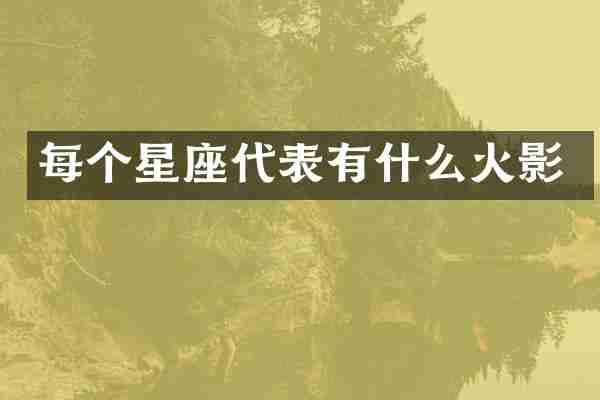 每个星座代表有什么火影