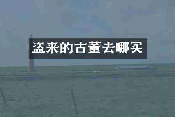 盗来的古董去哪买