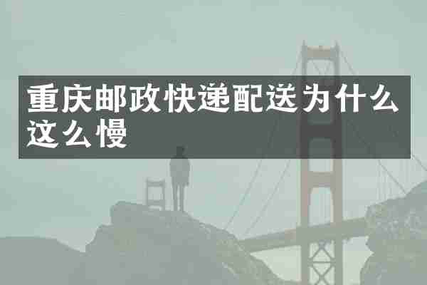 重庆邮政快递配送为什么这么慢