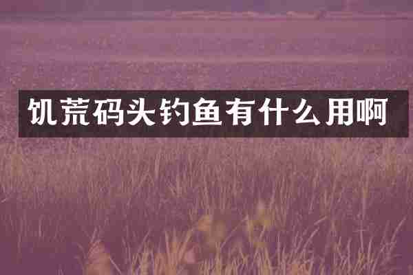 饥荒码头钓鱼有什么用啊