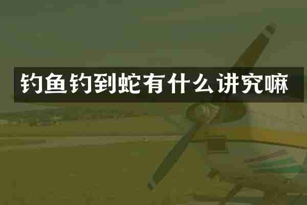 钓鱼钓到蛇有什么讲究嘛