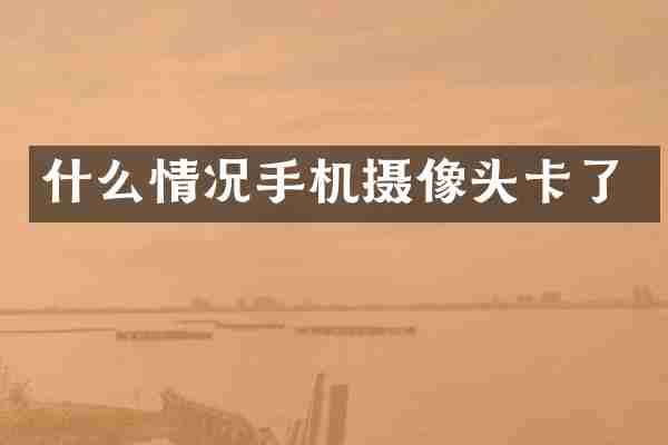 什么情况手机摄像头卡了