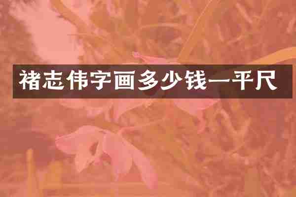 褚志伟字画多少钱一平尺
