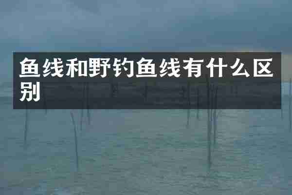 鱼线和野钓鱼线有什么区别