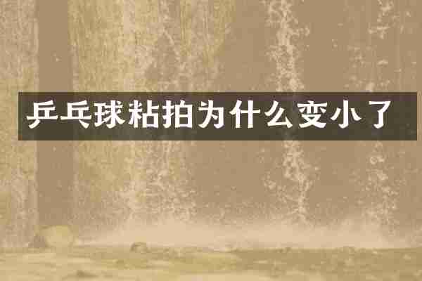 乒乓球粘拍为什么变小了