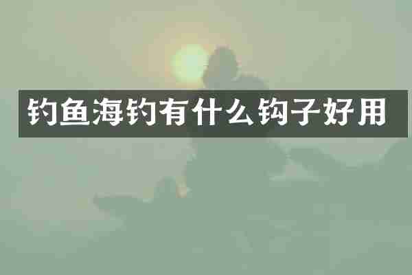 钓鱼海钓有什么钩子好用
