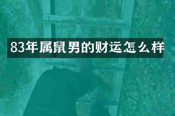 83年属鼠男的财运怎么样