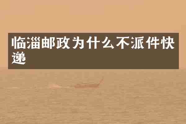 临淄邮政为什么不派件快递